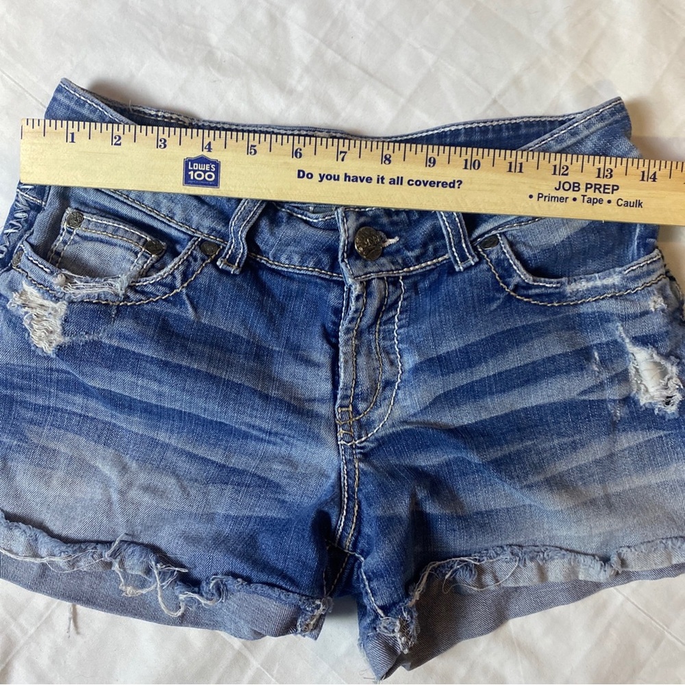BKE Jean shorts the buckle stretch shorts for women cute pockets distressed